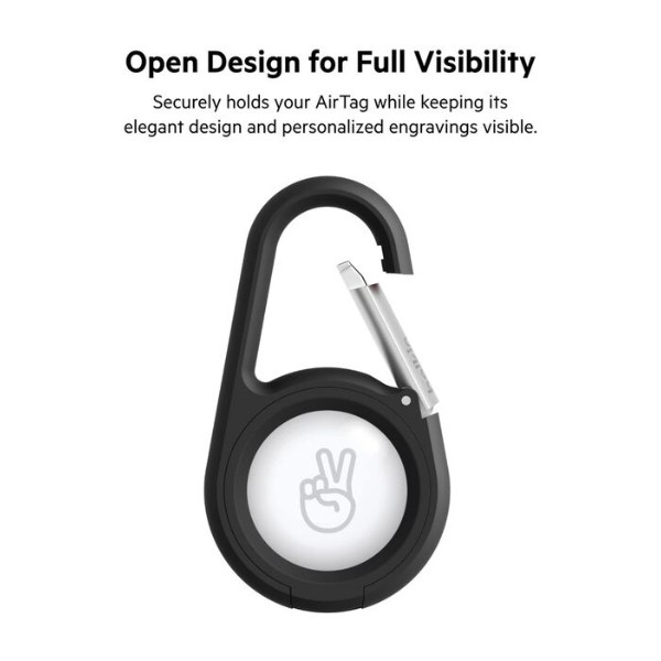 Фото - Чехол для беспроводного маяка Belkin Secure Holder Carabiner AirTag, Black (MSC008BTBK)